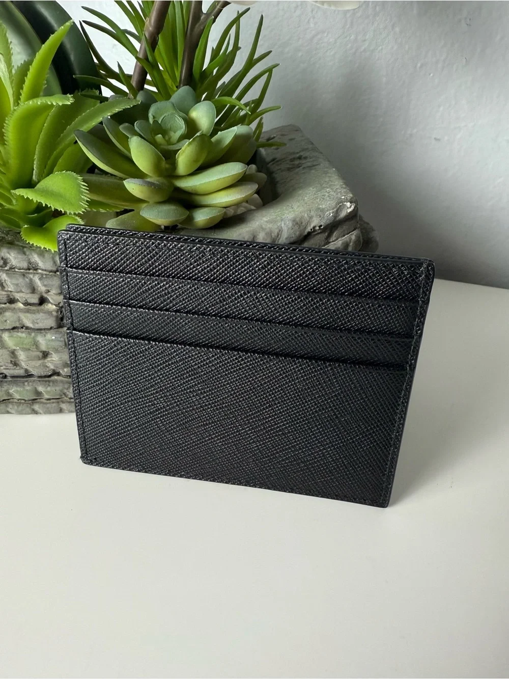 PRADA Men’s Saffiano Leather Card Holder